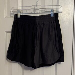 Two-tone black and dark grey dance shorts